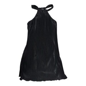 Fashion Bug Black Strapless Pleated Halter Dress